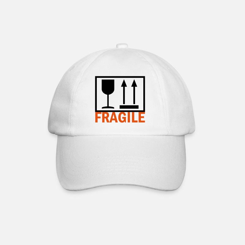 FRAGILE - Baseball Cap - white/white