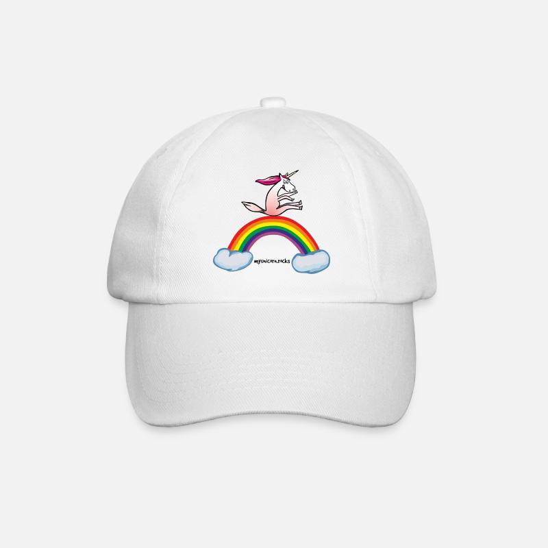 Unicorn on rainbow - Casquette classique - blanc/blanc