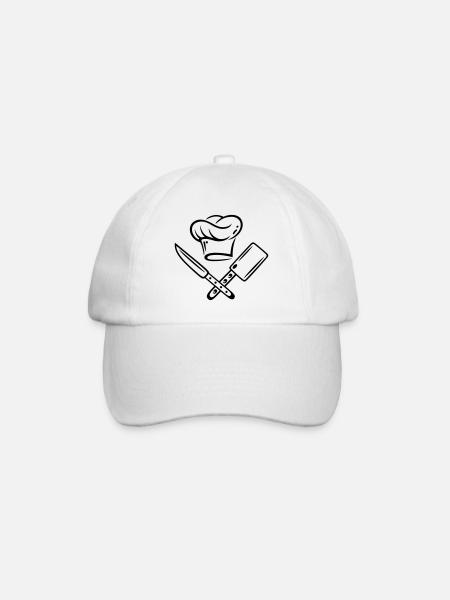 Cuisiner, chapeau de chef - Casquette classique - blanc/blanc