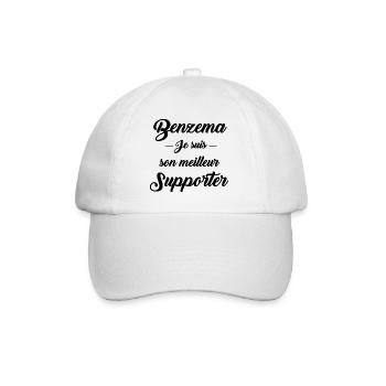 Benzema je suis son meilleur supporter - Casquette classique - blanc/blanc - Devant