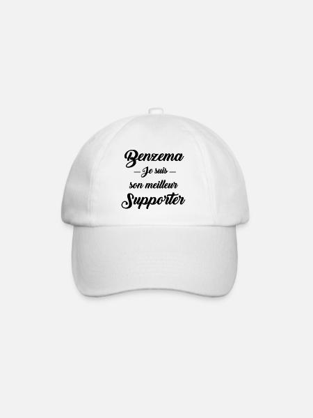 Benzema je suis son meilleur supporter - Casquette classique - blanc/blanc
