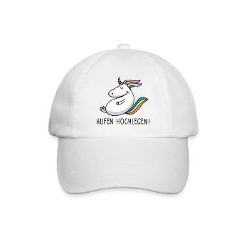 Hufen hochlegen - Baseballkappe - Weiß/Weiß - Vorne
