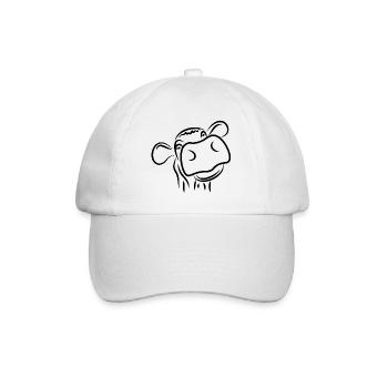 cow from the farmers - farm animals - cow - Baseball Cap - white/white - Front