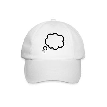 Thinking Bubble Comic Pensée Bulle Bulle Pensées - Casquette classique - blanc/blanc - Devant