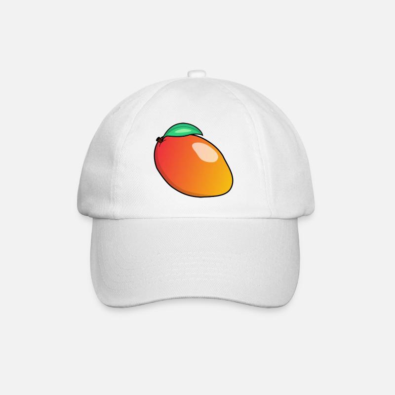 Früchte Crew | Früchte Team | Mango - Baseballkappe - Weiß/Weiß