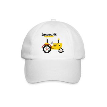 Landwirt Jungbauer Bauer Trecker Geschenk - Baseballkappe - Weiß/Weiß - Vorne