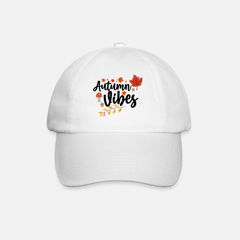 Fall vibes - Baseball Cap - white/white
