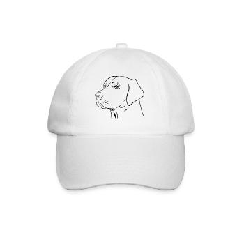 Portrait de labrador retriever dessiné - Casquette classique - blanc/blanc - Devant