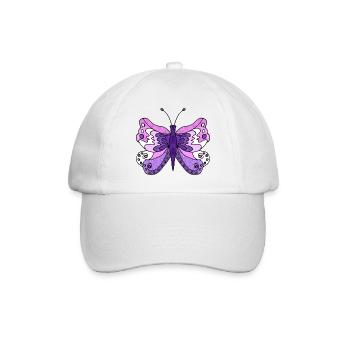 papillon - Casquette classique - blanc/blanc - Devant
