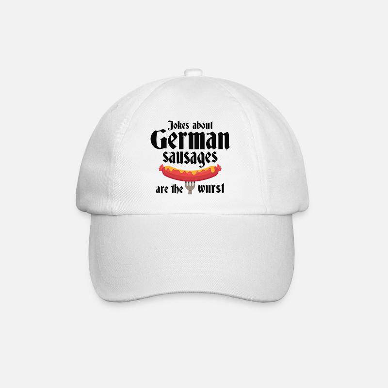Les blagues sur les saucisses allemandes sont les Wurst - Casquette classique - blanc/blanc