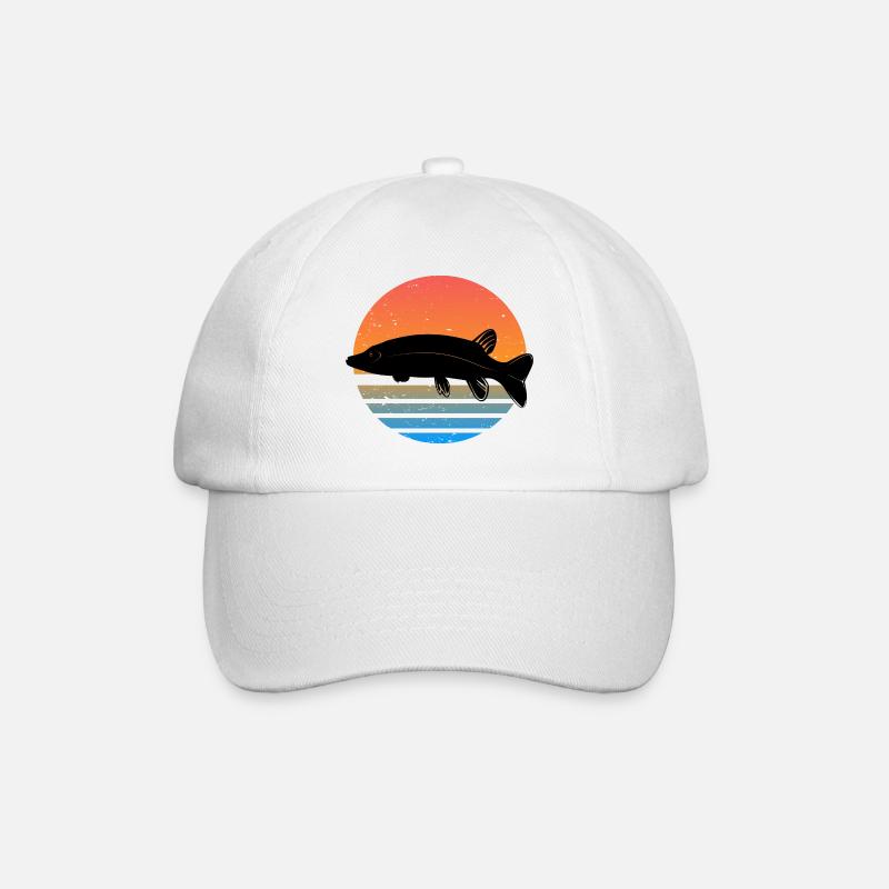 Brochets poissons prédateurs - Casquette classique - blanc/blanc