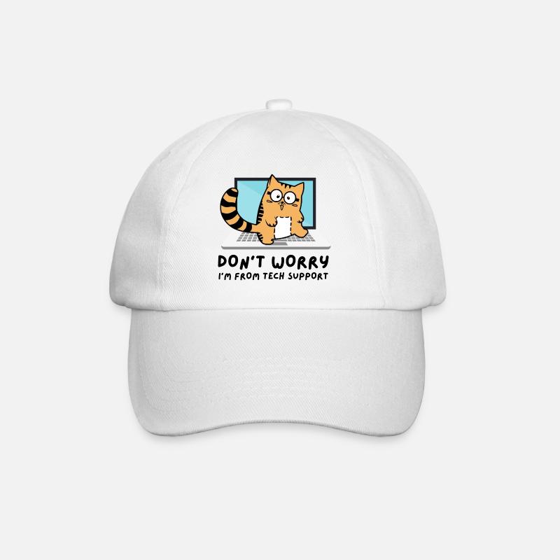 Ne vous inquiétez pas Je suis de Tech Support Admin Chat - Casquette classique - blanc/blanc