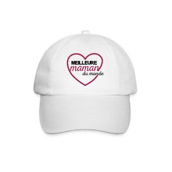 meilleure maman du monde - Casquette classique - blanc/blanc - Devant