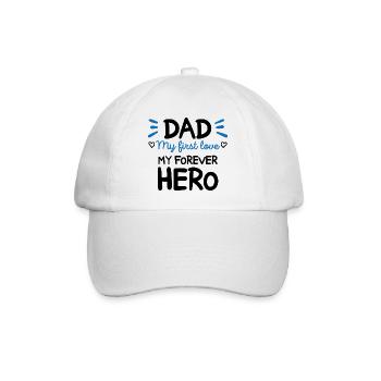 Dad My first love My forever hero Cadeau Papa - Casquette classique - blanc/blanc - Devant