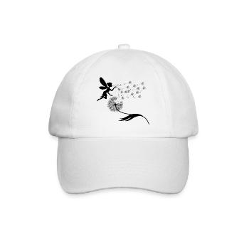 Papillons design puste fleurs prairie coeurs fées - Casquette classique - blanc/blanc - Devant