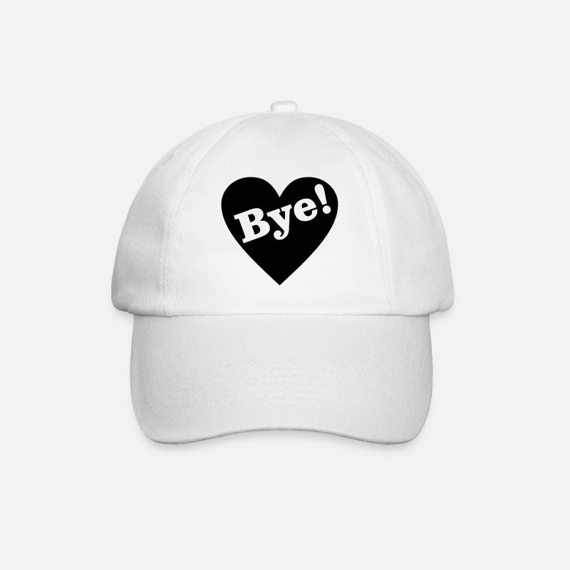 Bye! Goodbye heart - Baseball Cap - white/white