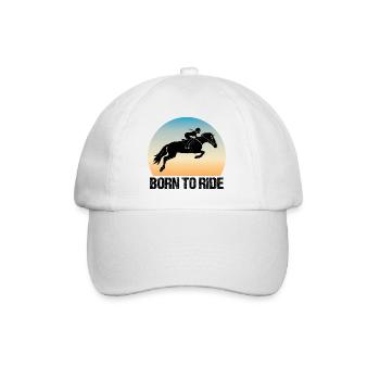 Born to Ride Horse Riding Girl - Baseball Cap - white/white - Front