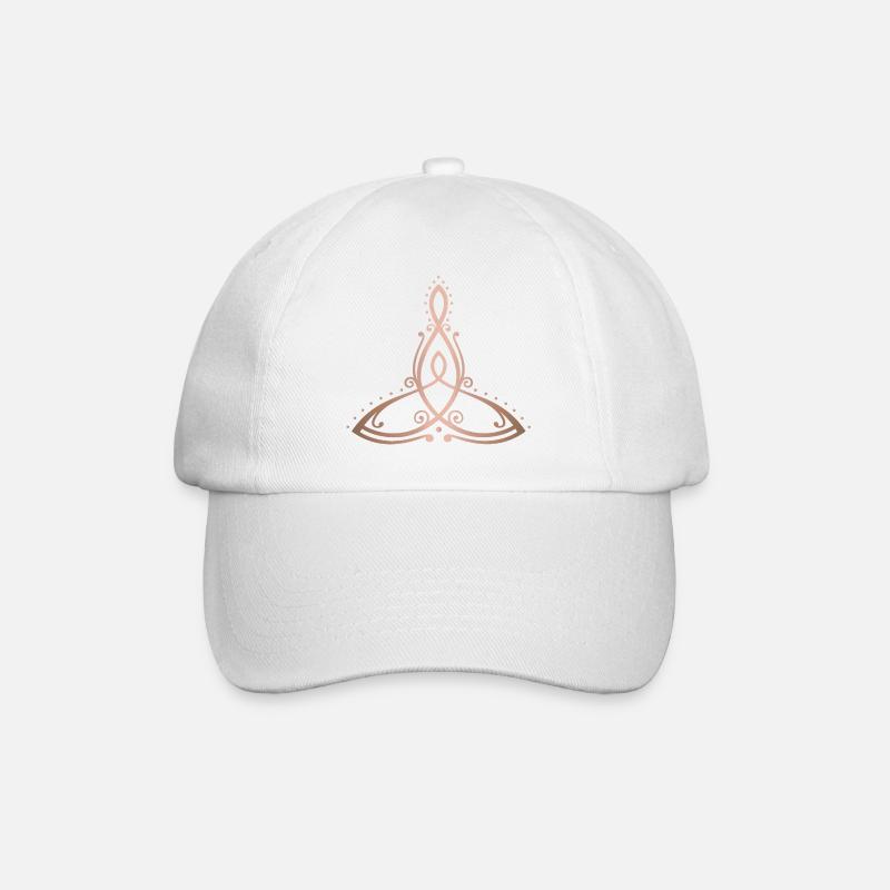 Celtic Motherhood Symbol Mutter mit Kind - Baseballkappe - Weiß/Weiß