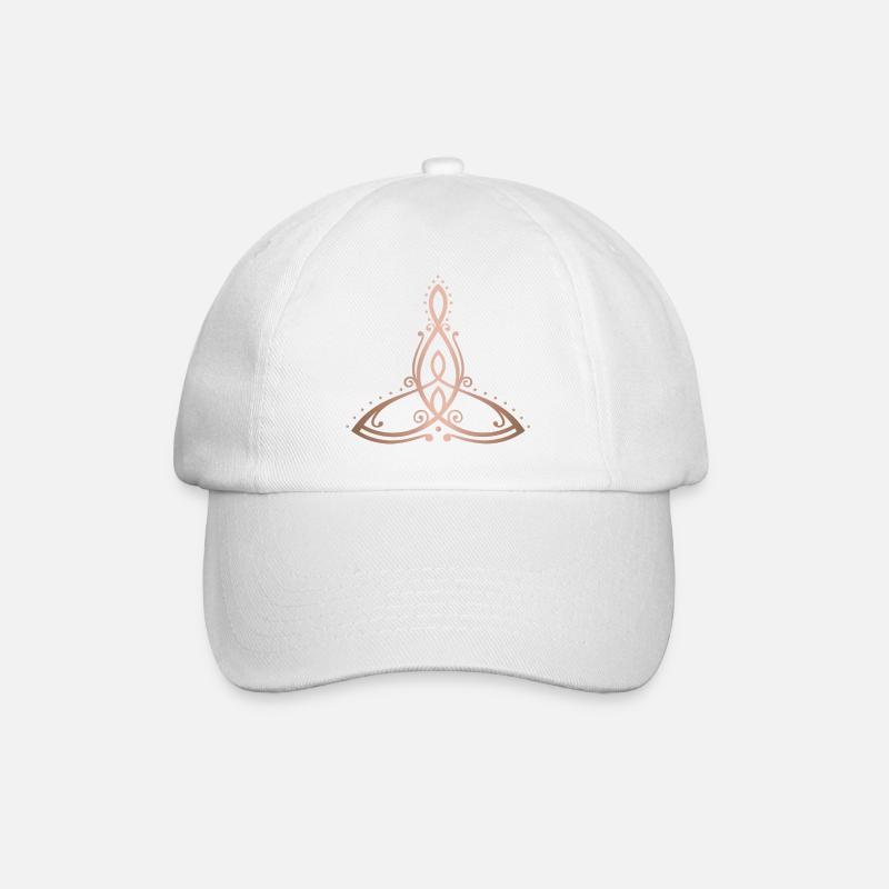 Celtic Motherhood Symbol Mutter mit zwei Kindern - Baseballkappe - Weiß/Weiß