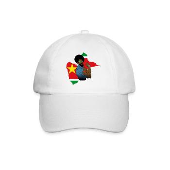 Guadeloupe flag Gwada pride man afro vintage - Baseball Cap - white/white - Front