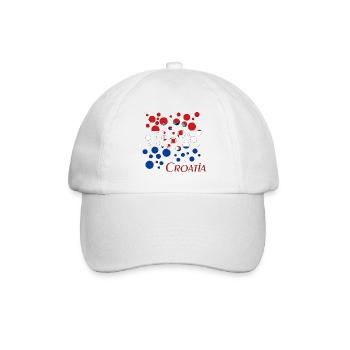 Kroatien Bubbles Croatia - Baseballkappe - Weiß/Weiß - Vorne