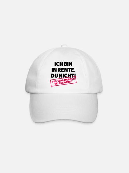 Ich bin in Rente Du nicht - Baseballkappe - Weiß/Weiß