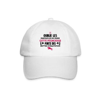 Cette Princesse Porte Des Bottes D équitation - Casquette classique - blanc/blanc - Devant