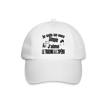 trading et apéro - Casquette classique - blanc/blanc - Devant