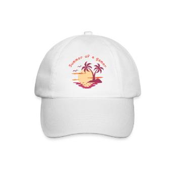 A summer of gamer - Baseball Cap - white/white - Front