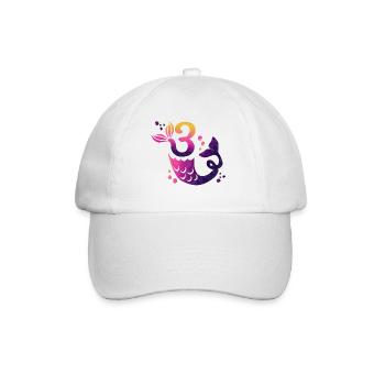 3 Sirène d’anniversaire - Casquette classique - blanc/blanc - Devant