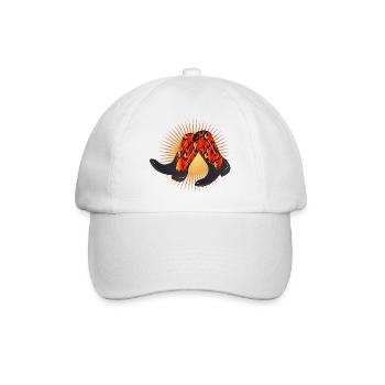 extravagant western boots with flame pattern - Baseball Cap - white/white - Front