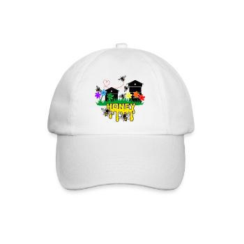 Honey greenhouses or hives with bees - Baseball Cap - white/white - Front
