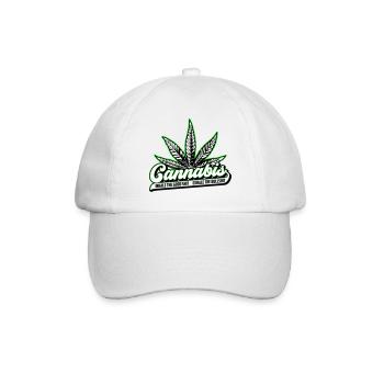 Colors can be changed | Cannanis Inhale Exhale - Baseball Cap - white/white - Front