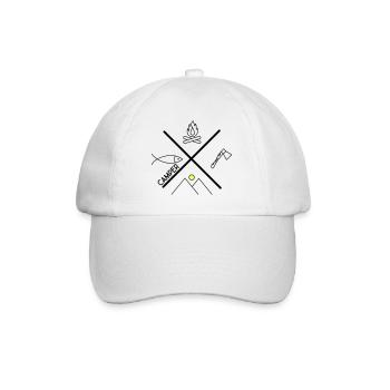 Fun design for campers - Baseball Cap - white/white - Front