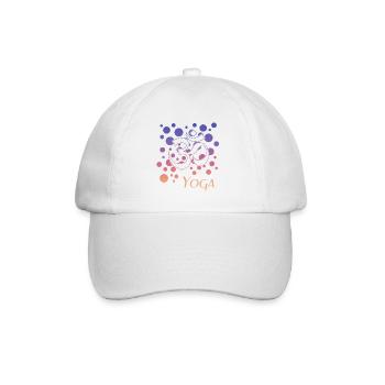 Yoga Om Geschenk für Yogis - Baseballkappe - Weiß/Weiß - Vorne