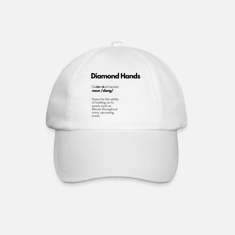 Diamond Hands dictionary look - Baseballkappe - Weiß/Weiß