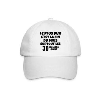 pouvoir d'achat, facture, crise énergétique - Casquette classique - blanc/blanc - Devant