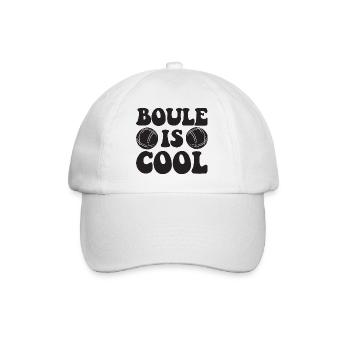 Boule Is Cool Saying for Bouler and Petanque - Baseball Cap - white/white - Front