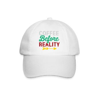 Le café avant la réalité - Casquette classique - blanc/blanc - Devant