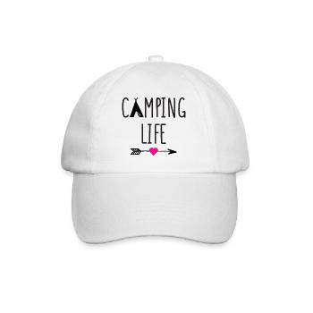 Camping Life - Baseball Cap - white/white - Front