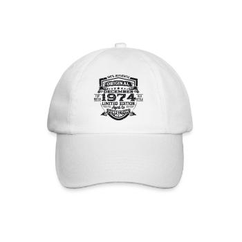 December Born 1974 48th birthday gift - Baseball Cap - white/white - Front