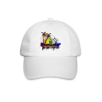 Sunset Dream (Bunt) 02 - Baseballkappe - Weiß/Weiß - Vorne