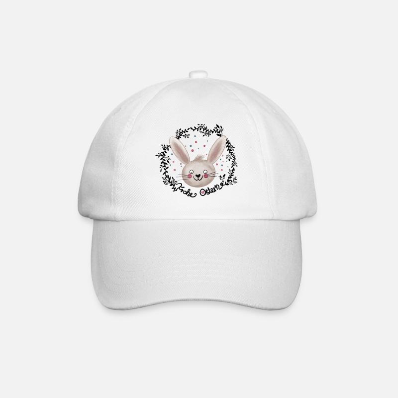 Easter Happy Easter Illustration - Baseball Cap - white/white