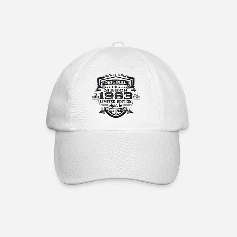 40e anniversaire Mann Original March Né en 1983 - Casquette classique - blanc/blanc