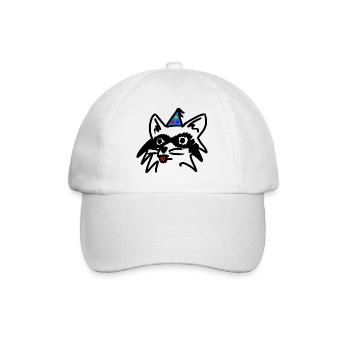 Raccy Raccoon Birthday Celebration - Baseball Cap - white/white - Front