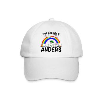 Anders sein Einzigartig - Baseballkappe - Weiß/Weiß - Vorne