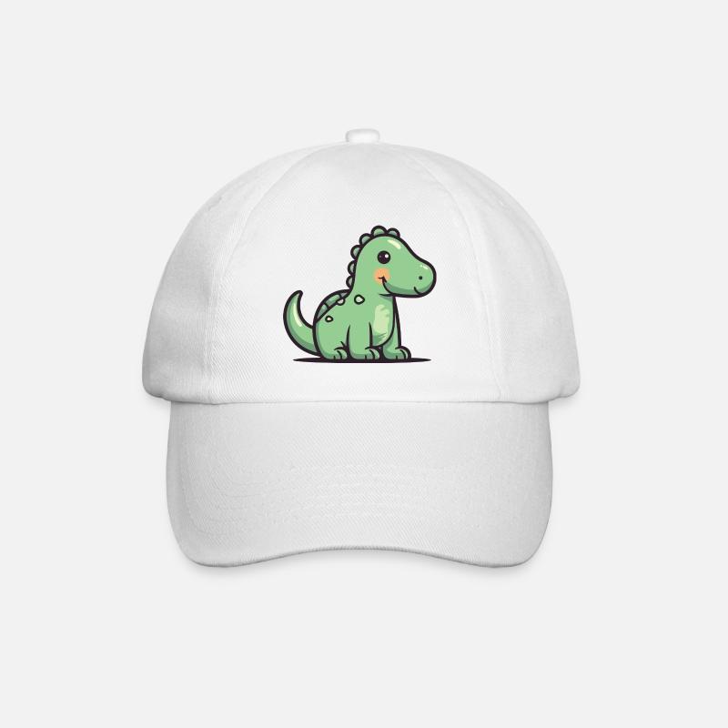 Dinosaur - Baseball Cap - white/white