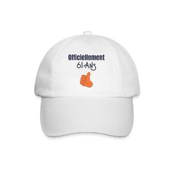 Officiellement 61 Ans - Casquette classique - blanc/blanc - Devant