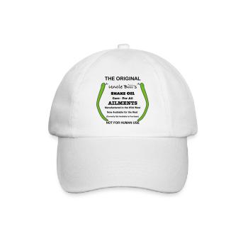 UncleBillSnakeOil - Baseball Cap - white/white - Front