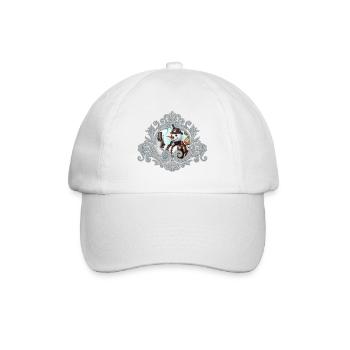 Snowman in time! - Baseball Cap - white/white - Front
